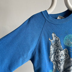 1980s Wolf Animal Sweatshirt - WOW