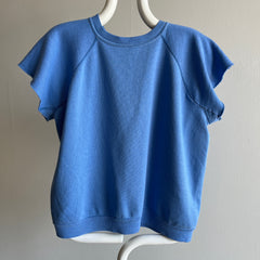 GG 1970s Rad DIY Cut Sleeve Baby Blue Warm Up - CECI !