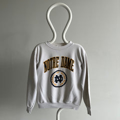 Sweat Notre Dame blanc poussiéreux des années 1990