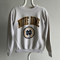 Sweat Notre Dame blanc poussiéreux des années 1990