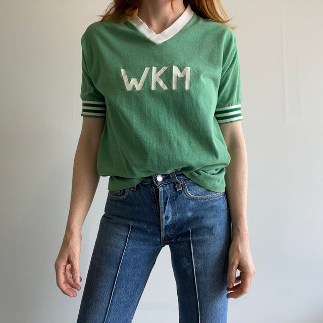 T-shirt de sport à col en V WKM n° 3 des années 1970 par Sportswear