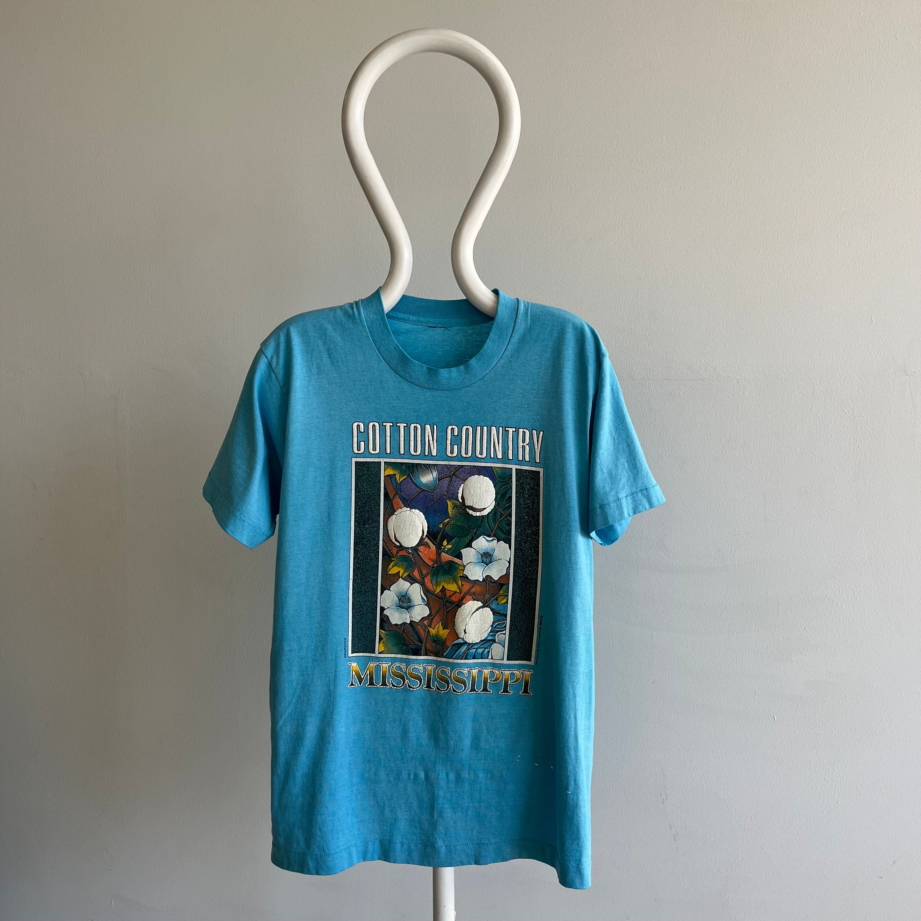 1990 Cotton Country, Mississippi Tourist T-Shirt