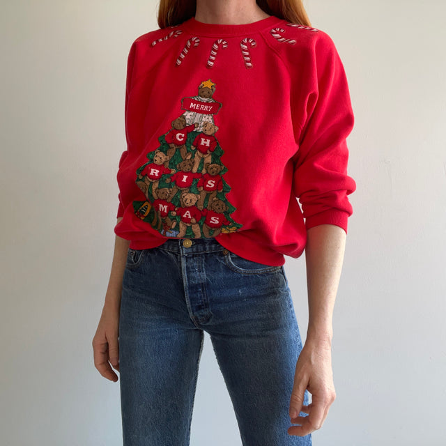 1980s Incredible DIY Christmas Flair Sweatshirt