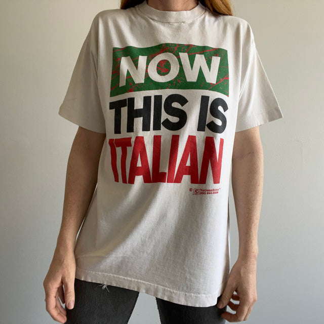 T-shirt maintenant c'est italien des années 1980/90