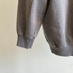 1990s EPICALLY SUN FADED Gray Raglan by Hanes Activewear - USA Made