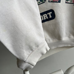 1994 Sweat-shirt court à fleurs USA