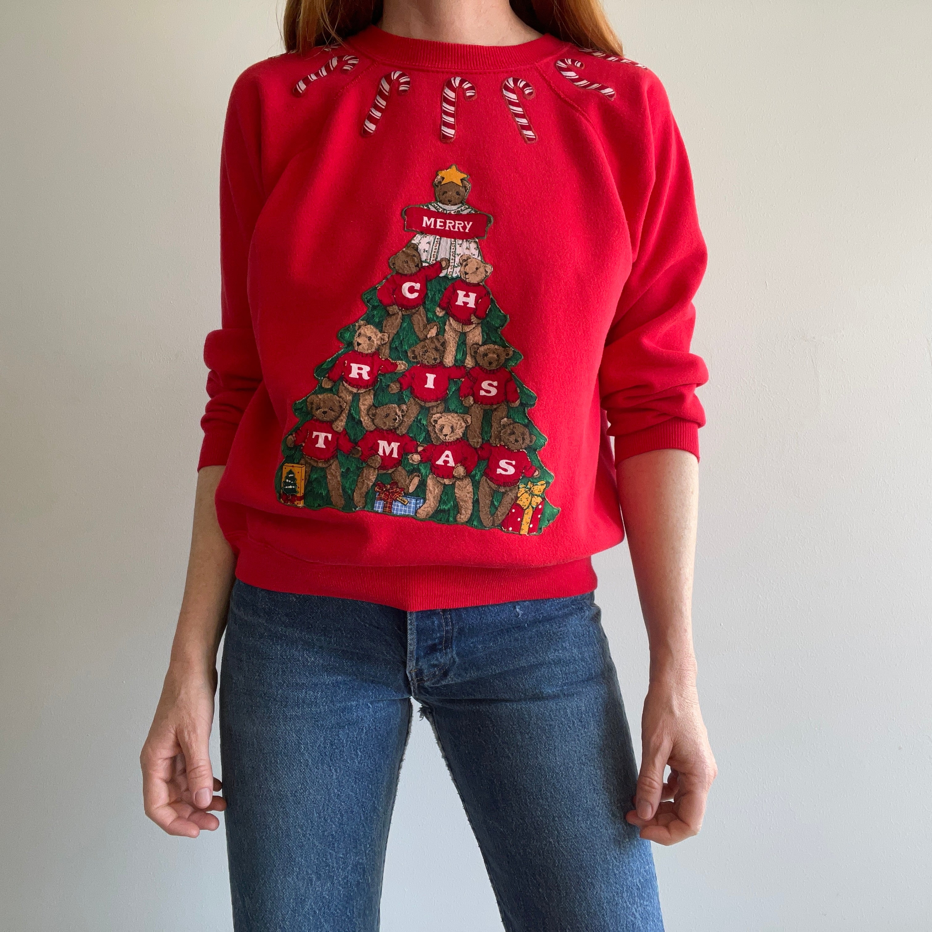 1980s Incredible DIY Christmas Flair Sweatshirt