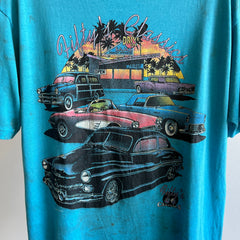 T-shirt de voiture des années 1980 SUPER mince et taché Fifty's Classics