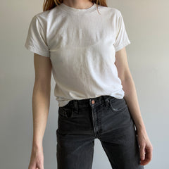 1970/80s Smaller Aged White Blank T-Shirt