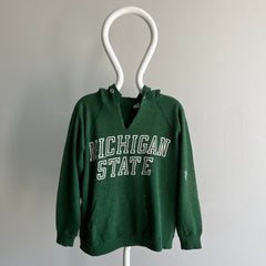 1970s/80s USA Champion Brand Blown Out and Thrashed Michigan State Hoodie