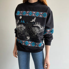 1990 OMG Animal Wrap Around Show Stopping Sweatshirt