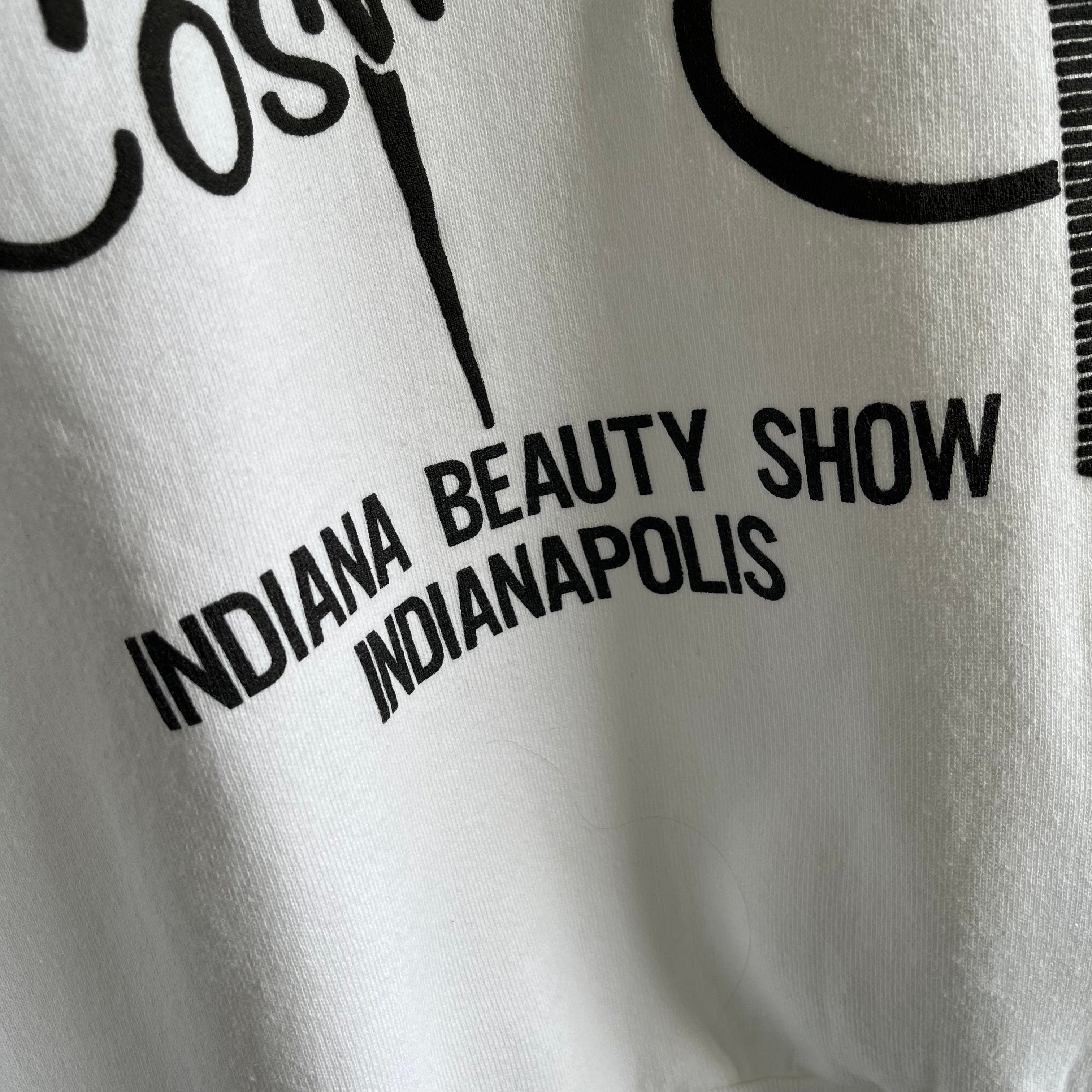 1980s Cosmetology - Indiana Beauty Show, Indianapolis - Sweatshirt by Screen Stars