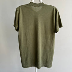 1980s Blank Olive Green T-Shirt by Duke