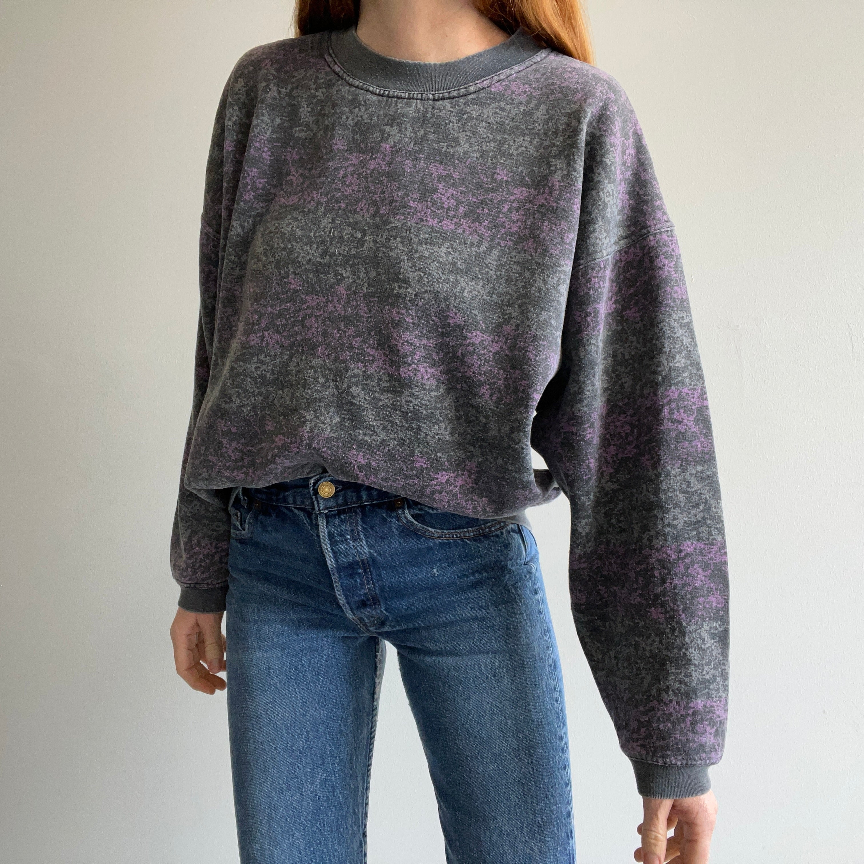 1990s Faded Graphic Print Sweatshirt