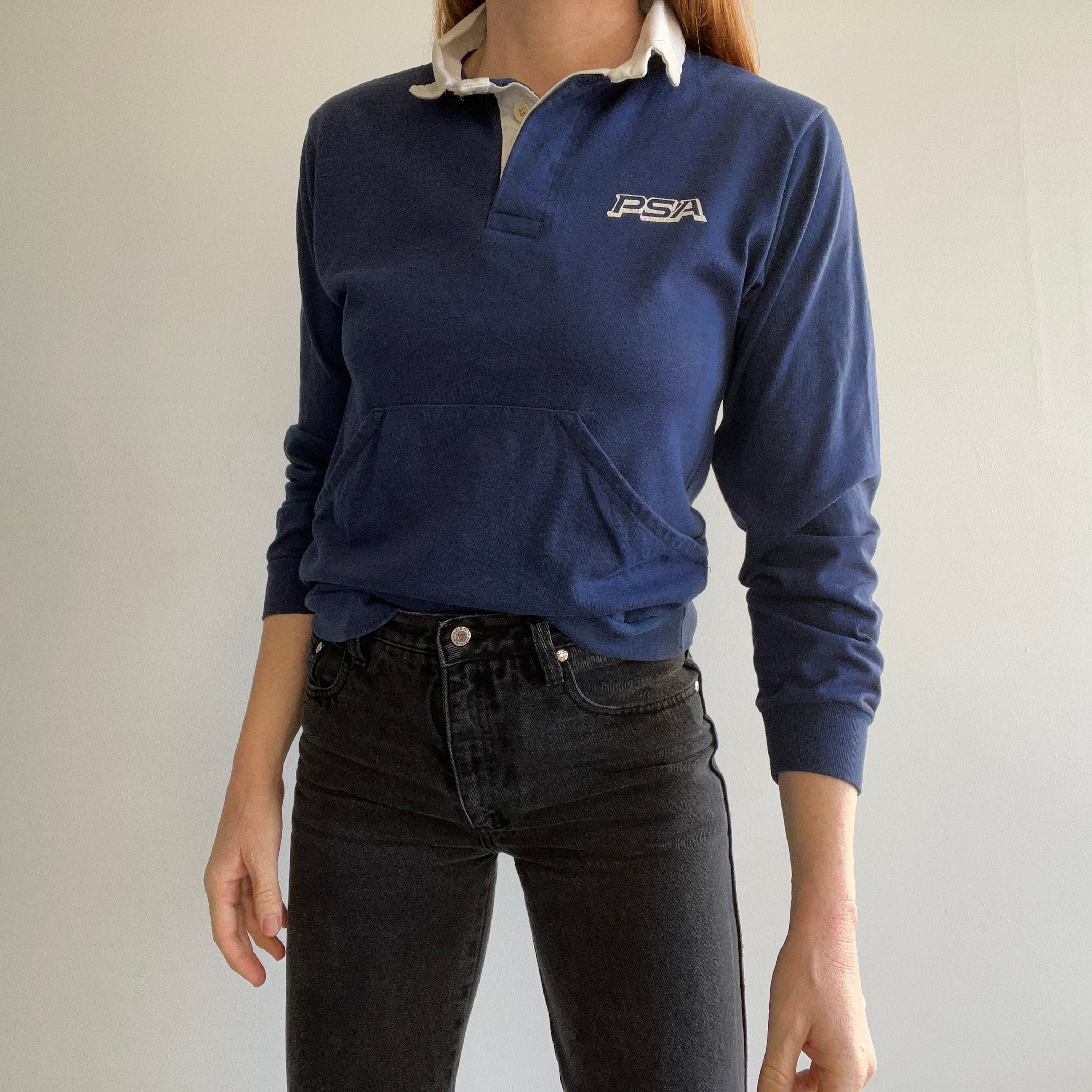 GG 1970s PSA Polo T-Shirt/Sweat à manches longues avec pochette !!!