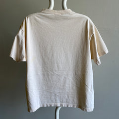 1990s Ecru Off White Age Stained T-Shirt