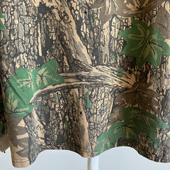 1980s Rebark Hunting Camo T-shirt à manches longues avec trous à l'arrière