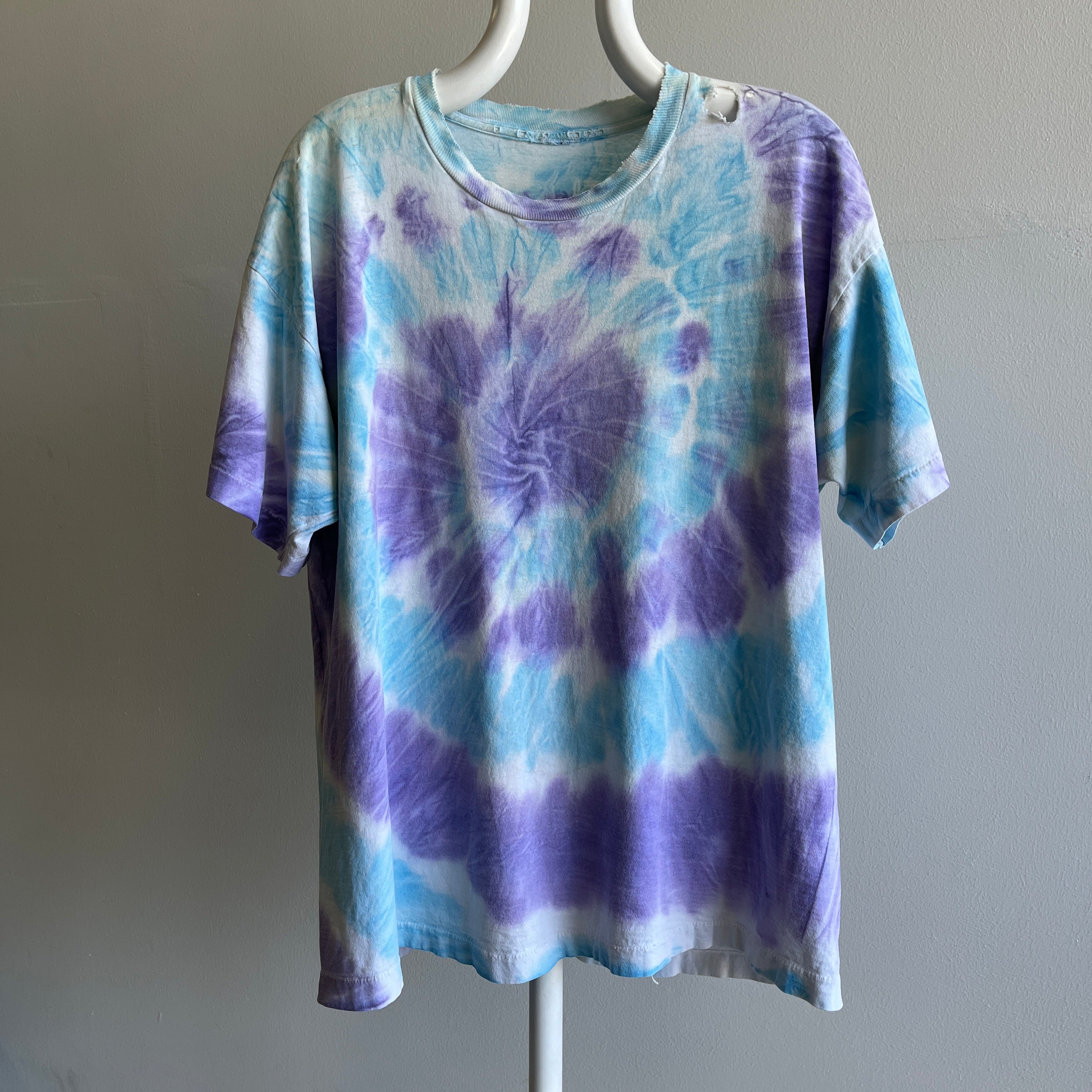 1990s Super Soft Beat Up Tie Dye T-Shirt - Perfectly Thrashed!