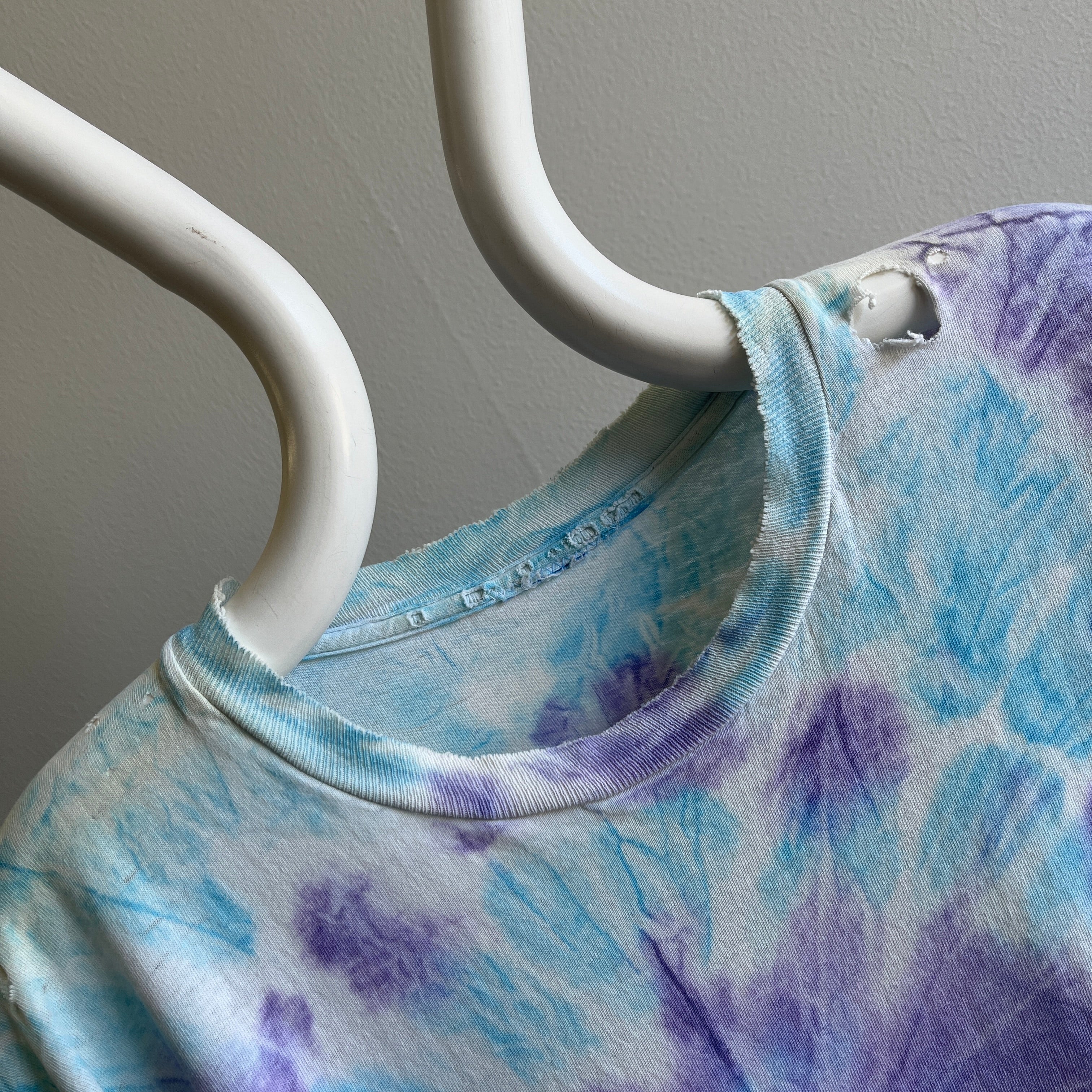 1990s Super Soft Beat Up Tie Dye T-Shirt - Perfectly Thrashed!