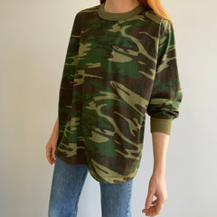 1980s Lightweight Camo Long Sleeve Boxy T-Shirt