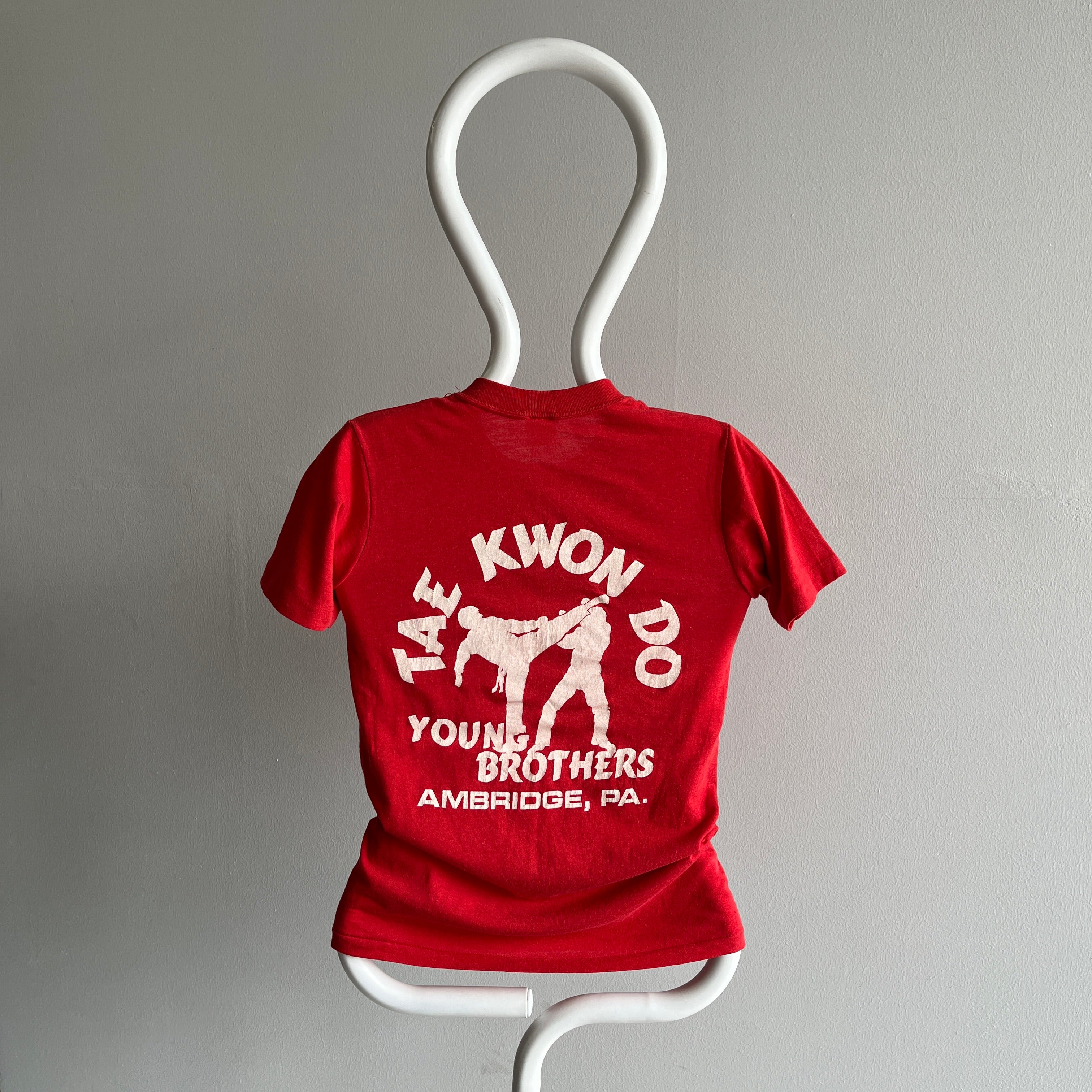 1970s Tae Kwon Do Young Brothers Sport-T Front and Back T-Shirt