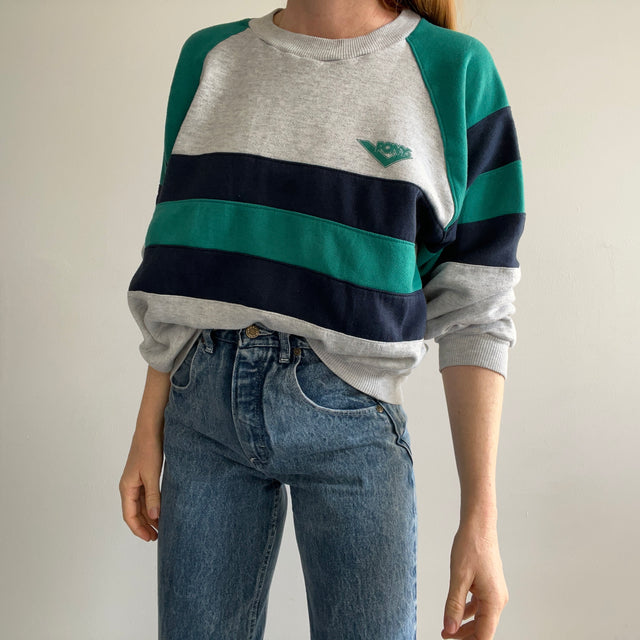 Sweat-shirt poney color block des années 1980 - Oh My