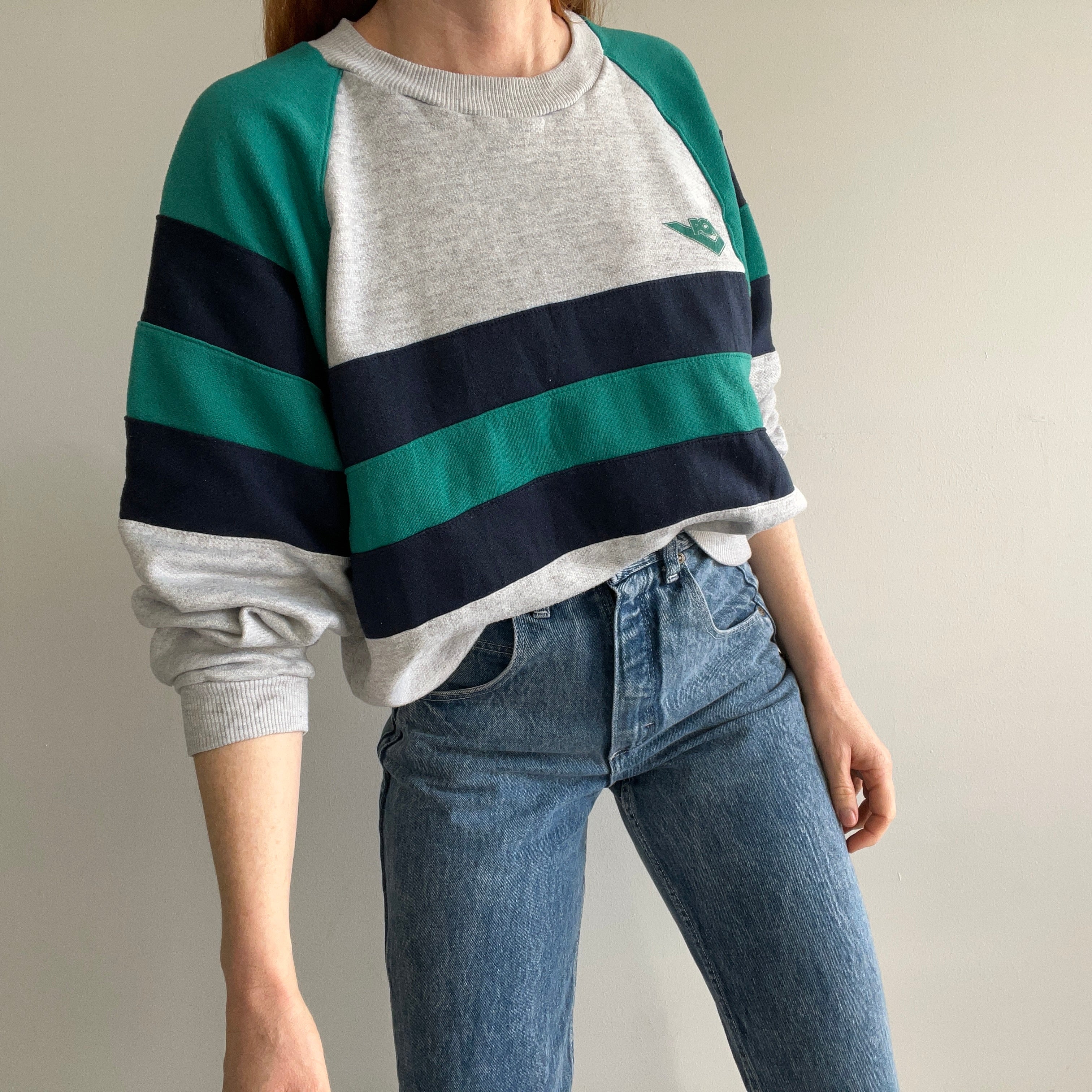 1980s Pony Color Block Sweatshirt - Oh My