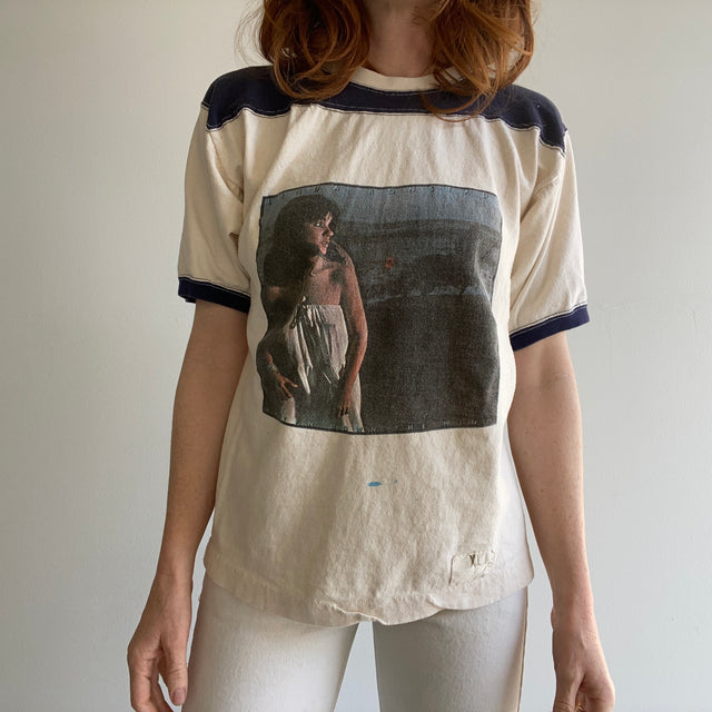 1970s Linda Ronstadt Football Style Cotton T-Shirt by Crazy SHIRTS - helllllo collectors!