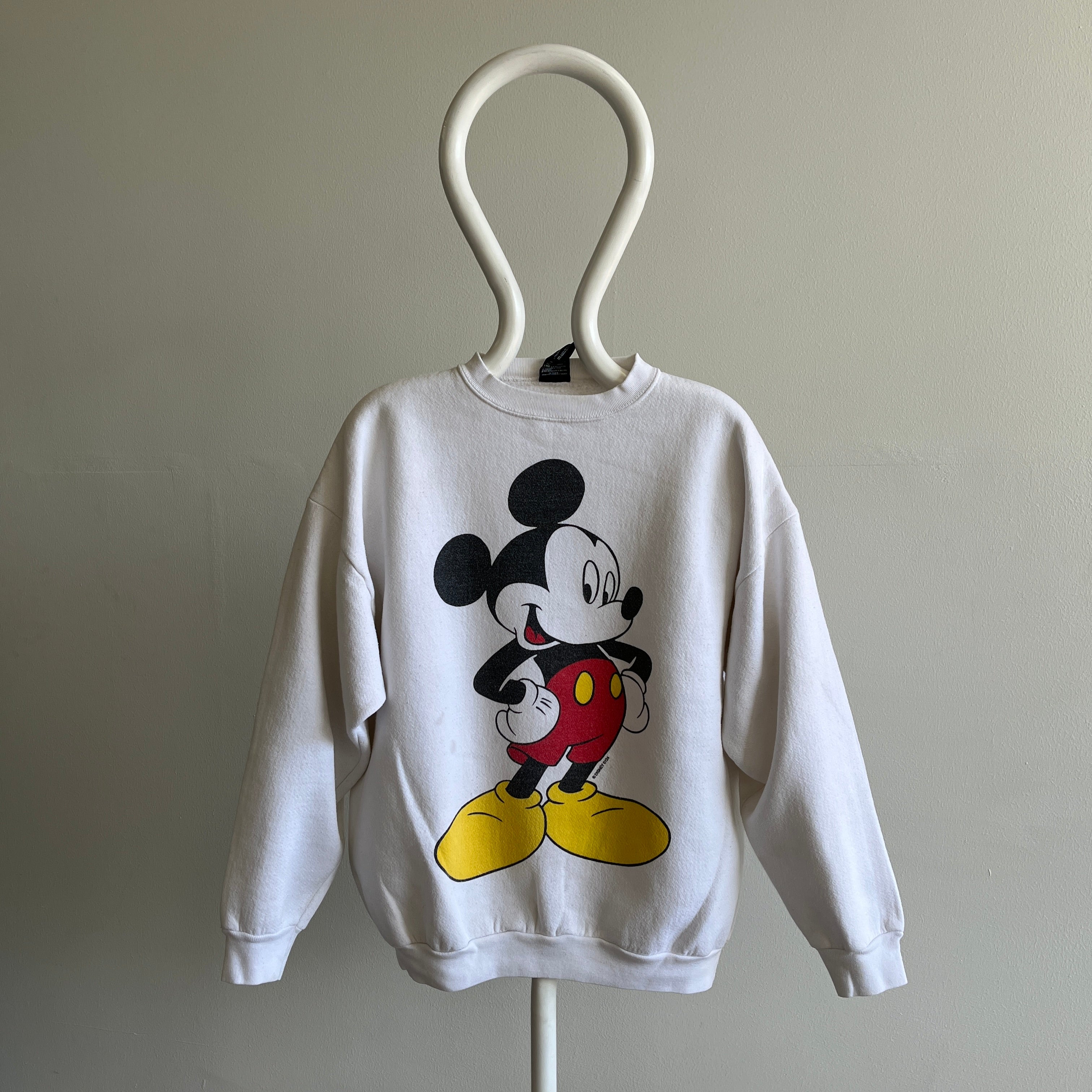 1980/90s Mickey Sweatshirt - Staining and Wear