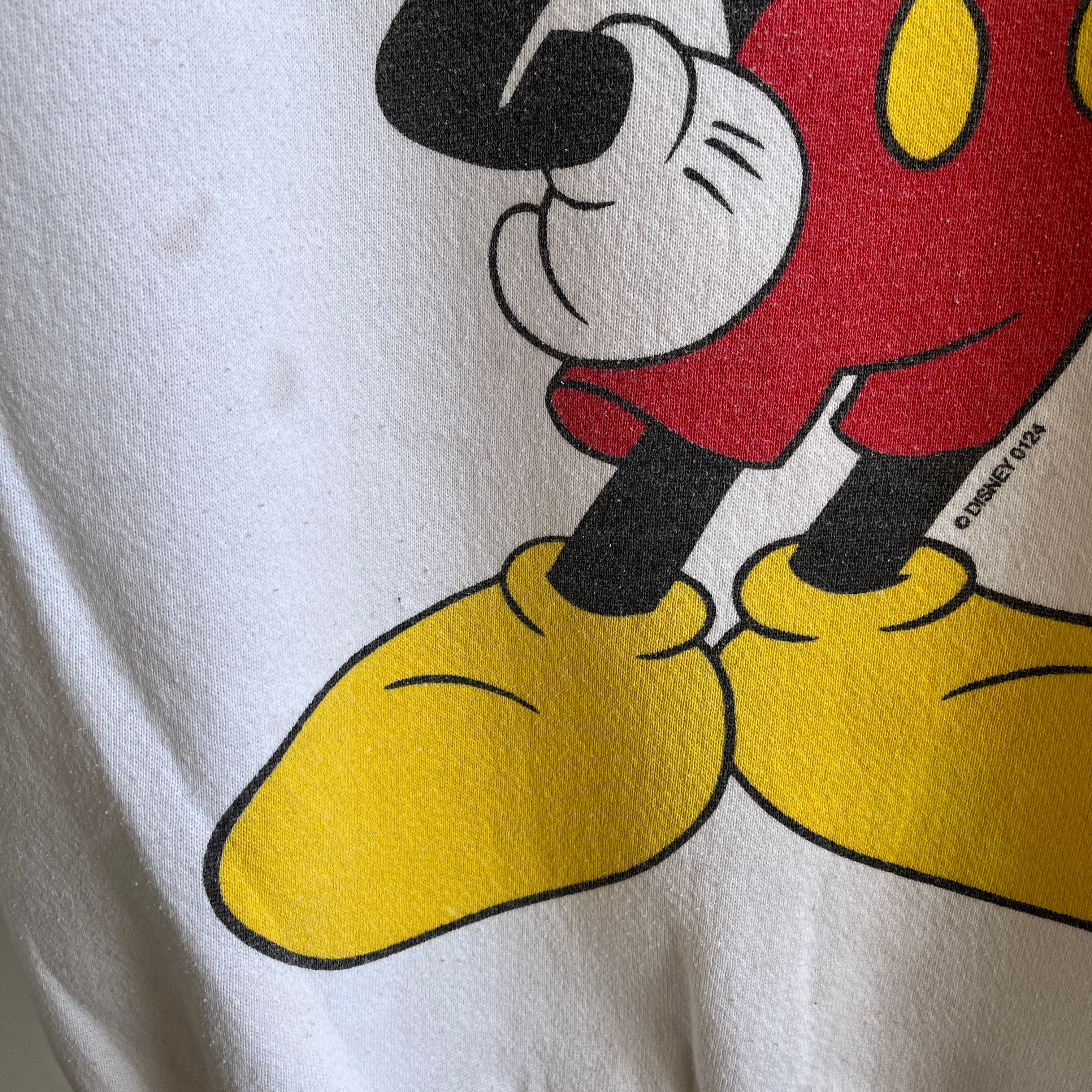 Sweat-shirt Mickey des années 1980/90 - Taches et usure