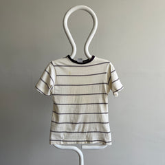 1970s Children's Mended Striped Aged T-Shirt - THIS