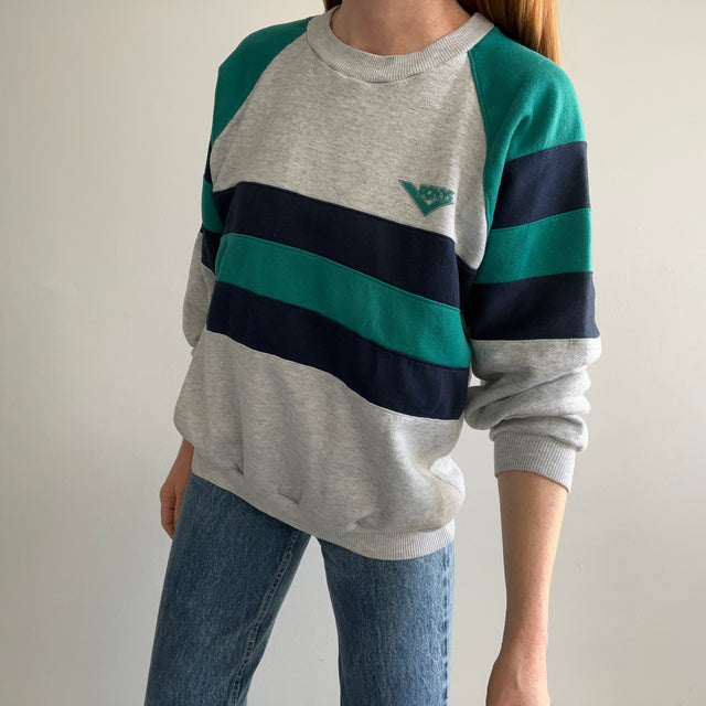 Sweat-shirt poney color block des années 1980 - Oh My