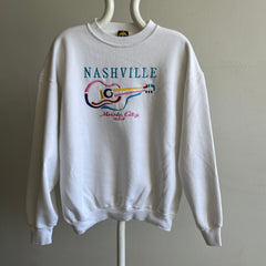 Sweat-shirt Nashville Music City en peluche à peine porté des années 1990
