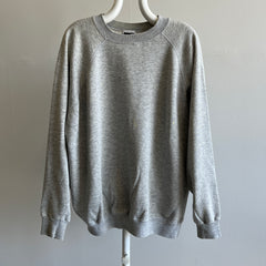 1980s Paint Stained Oversized Blank Gray Sweatshirt