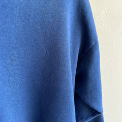 Sweat à capuche zippé bleu délavé 1980s RAD Slouchy