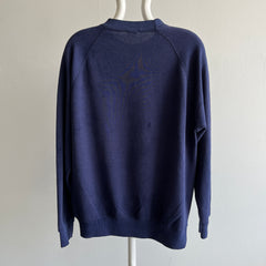 1980s Auburn Thinned out Slouchy Worn Sweatshirt