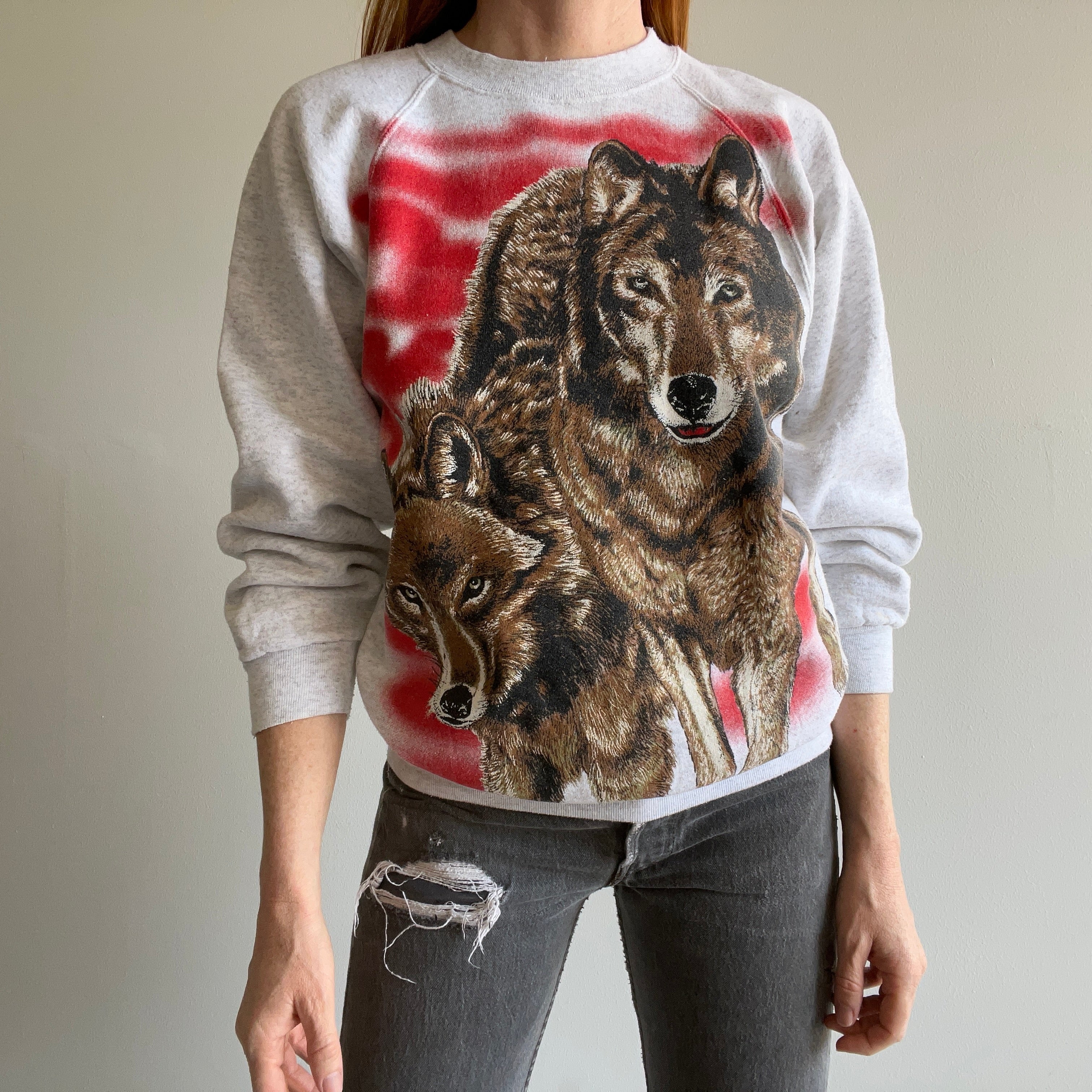 Sweat-shirt loups des années 1980