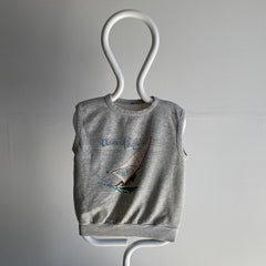 1980s Ocean Pacific Perfectly Beat Up Sweatshirt Warm Up Tank - SWOOON