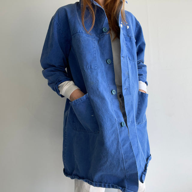 1970s/80s French Cotton Painters Chore Coat/Spring Duster