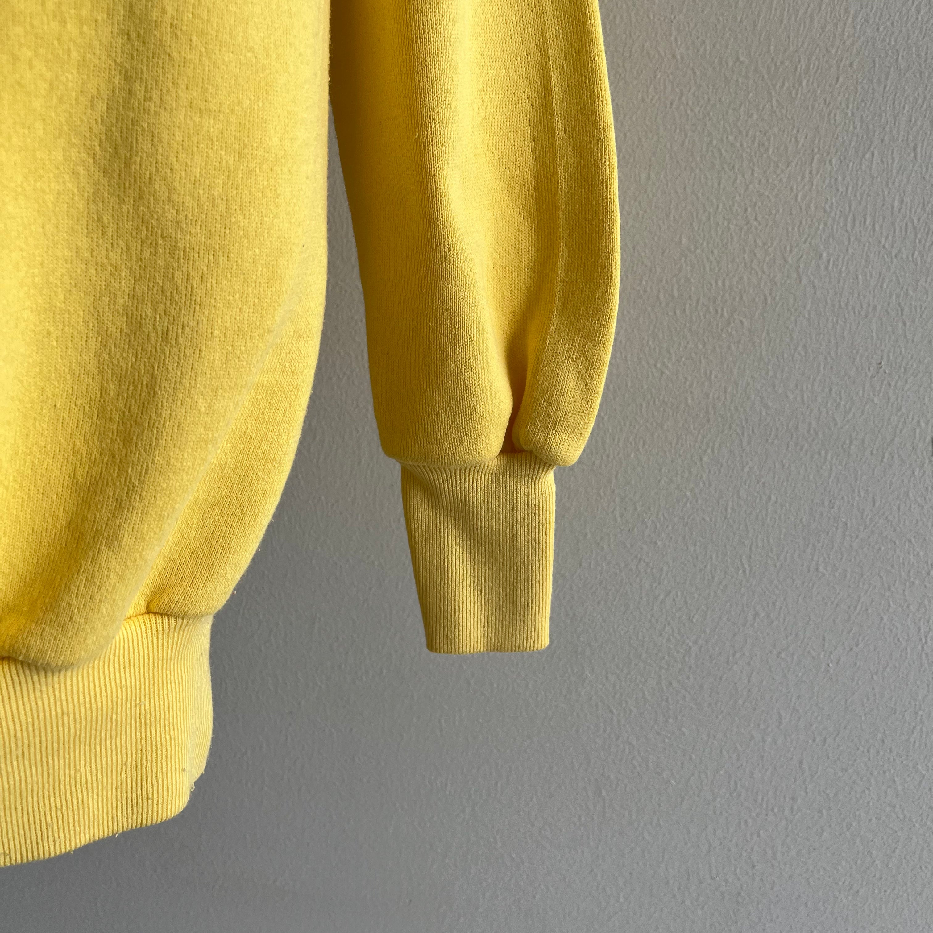 1980s Barely Worn Butter Yellow Cozy Sweatshirt by Ultra Sweats