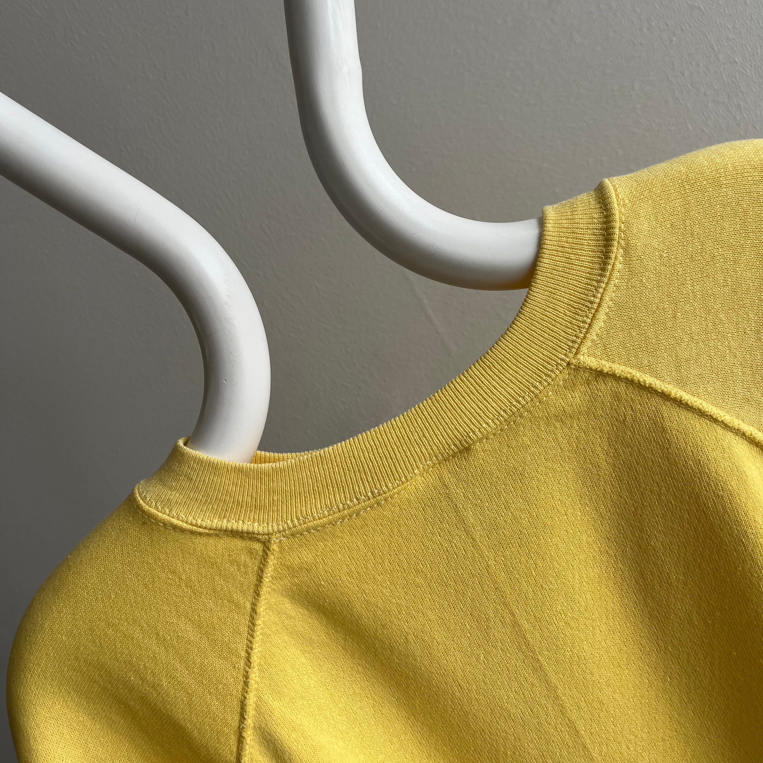 1980s Barely Worn Butter Yellow Cozy Sweatshirt by Ultra Sweats