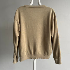 1970s Spruce Khaki V-Neck Sweatshirt