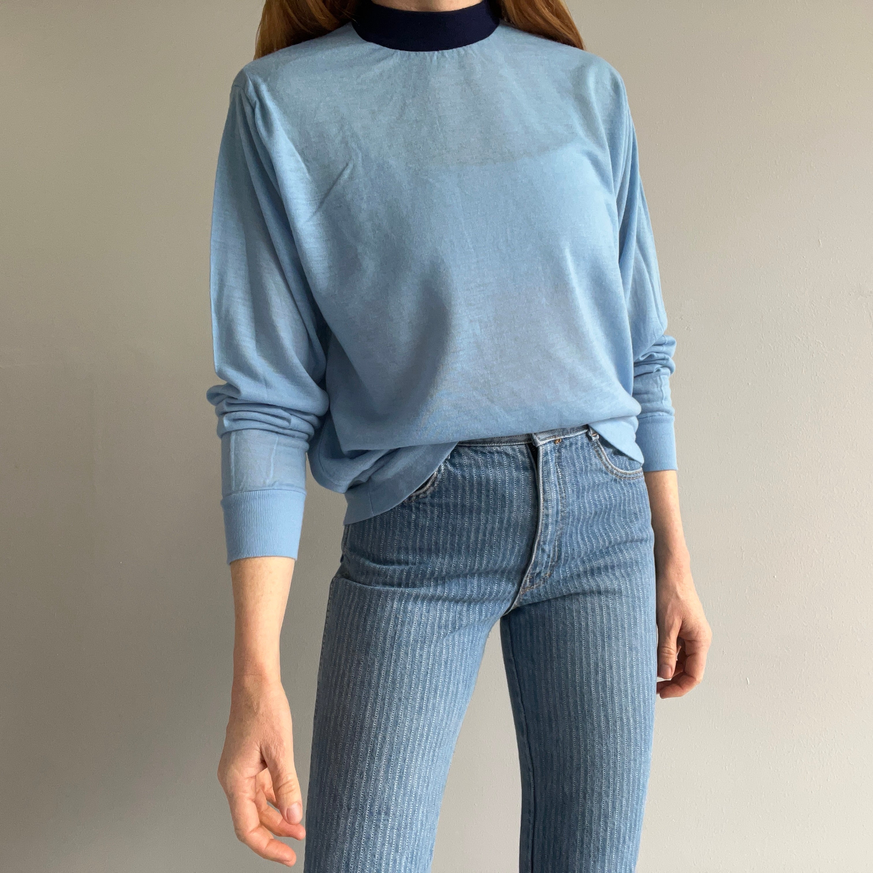 1960s Two Tone Long Sleeve Ultra Soft Never? Worn T-Shirt