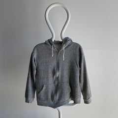 1970s Perfect Gray Zip Up Hoodie