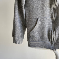 1970s Perfect Gray Zip Up Hoodie