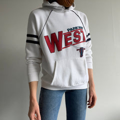 1980s Parkway West Hoodie with Double Stripes and a Contrast Hood