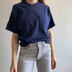 1990s Blank Navy Pocket T-Shirt by BVD