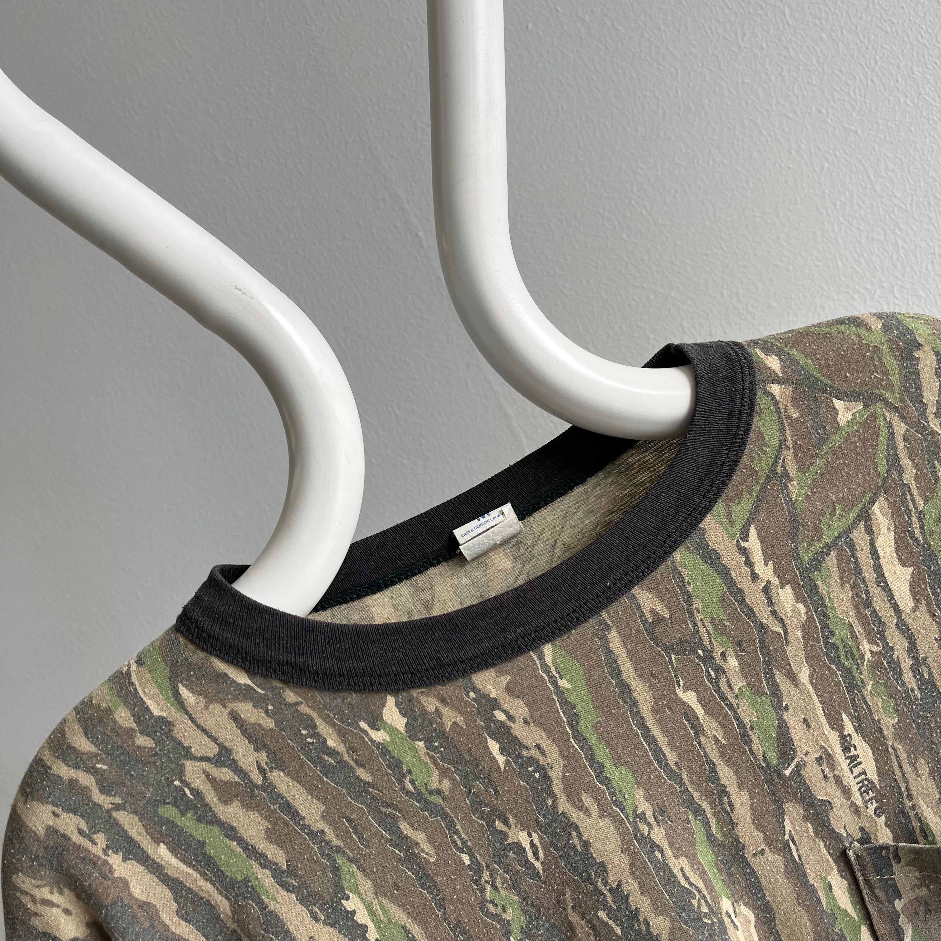 1980s Tree Bark Long Sleeve Camo T-Shirt