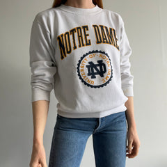 Sweat Notre Dame blanc poussiéreux des années 1990