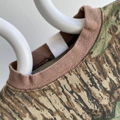Sweat-shirt/chemise camouflage de chasse en coton des années 1990